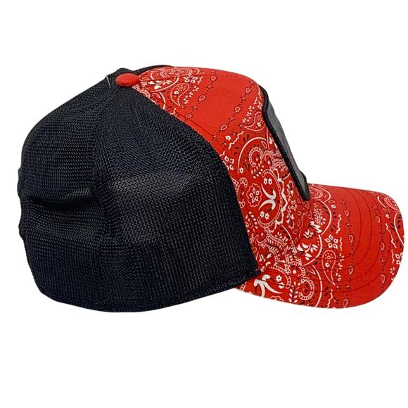 Goorin Bros The Farm Deadly Black Widow Spider Trucker Hat Cap Red Bandana New - Picture 4 of 6